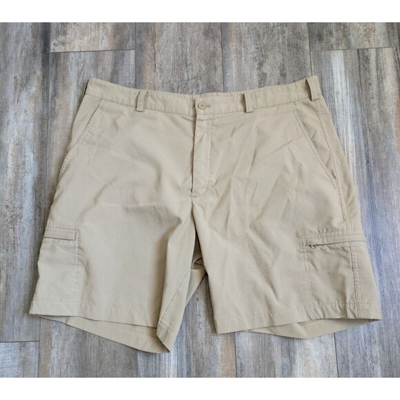 Nike Golf Shorts Men's Size 36 Khaki Cargo Dri-Fit Light Weight 8.25" - Picture 1 of 7
